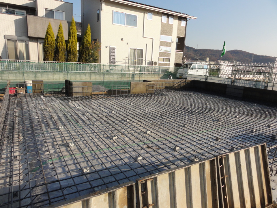 基礎の鉄筋工事